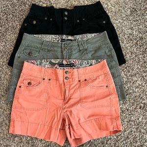 3 pairs of super soft shorts